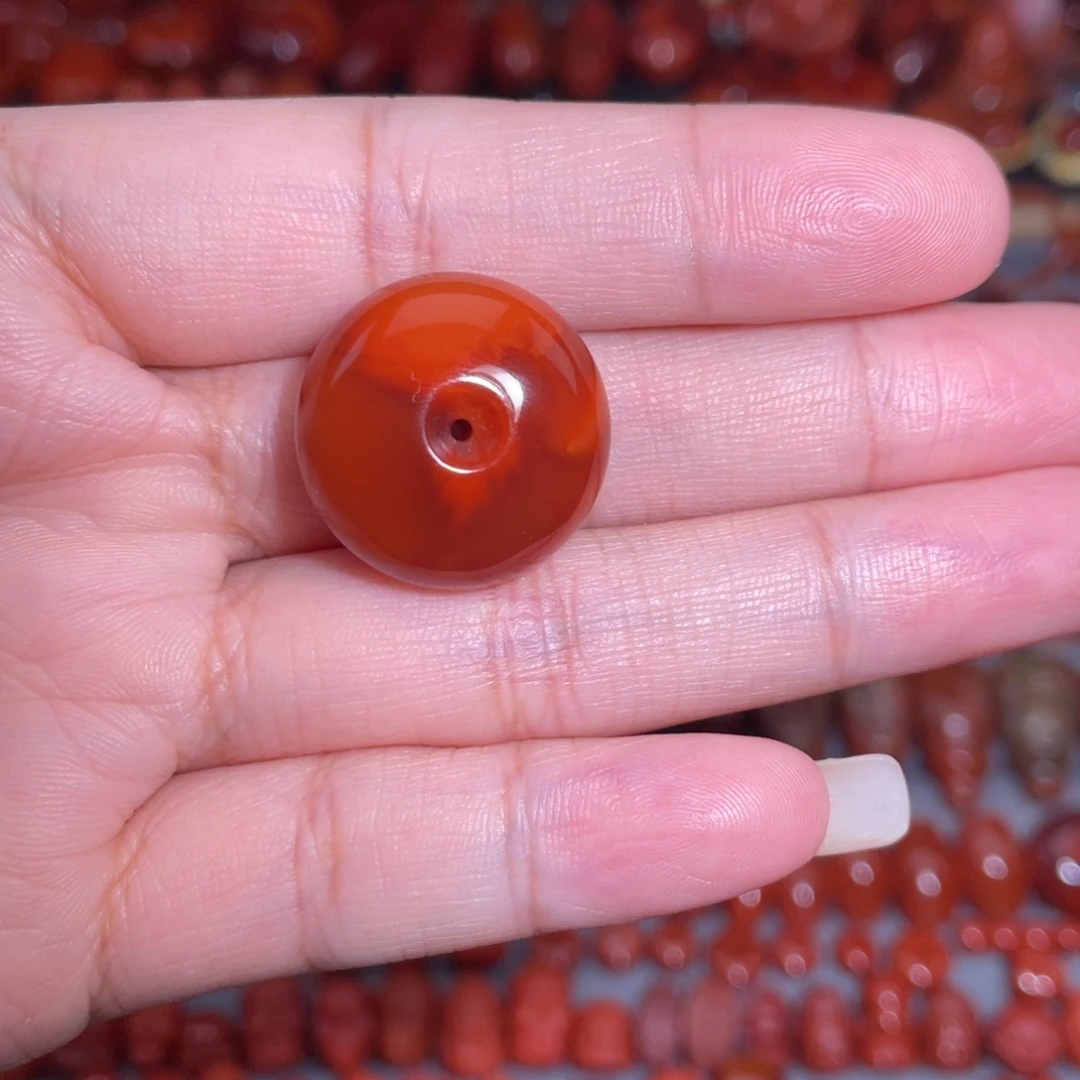 南红玛瑙未镶嵌瓦西平安扣20mm