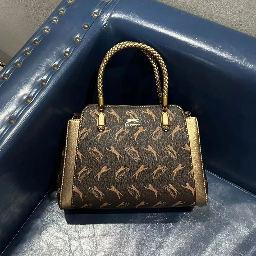 【长29高21宽12】时尚大气斜挎包高级感手提包女包 黄棕7002B700