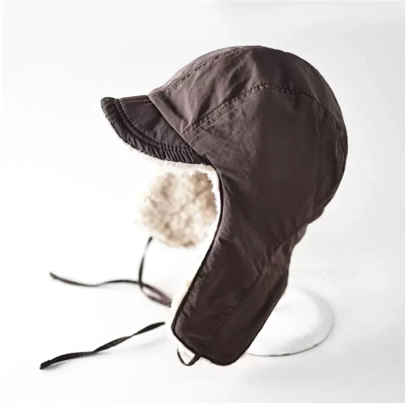 秋冬加绒防风保暖飞行员雷锋帽男女户外骑车护耳加厚复古百搭帽子