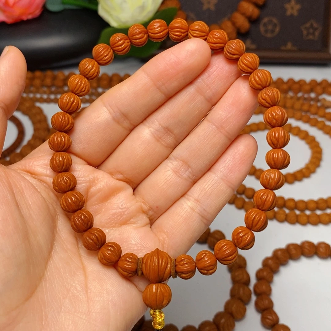 手串桃核8mm野生通天纹8棱手持毕业款