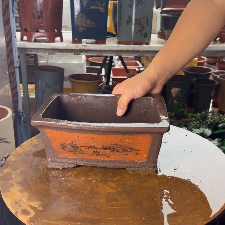 宜兴紫砂花盆A464