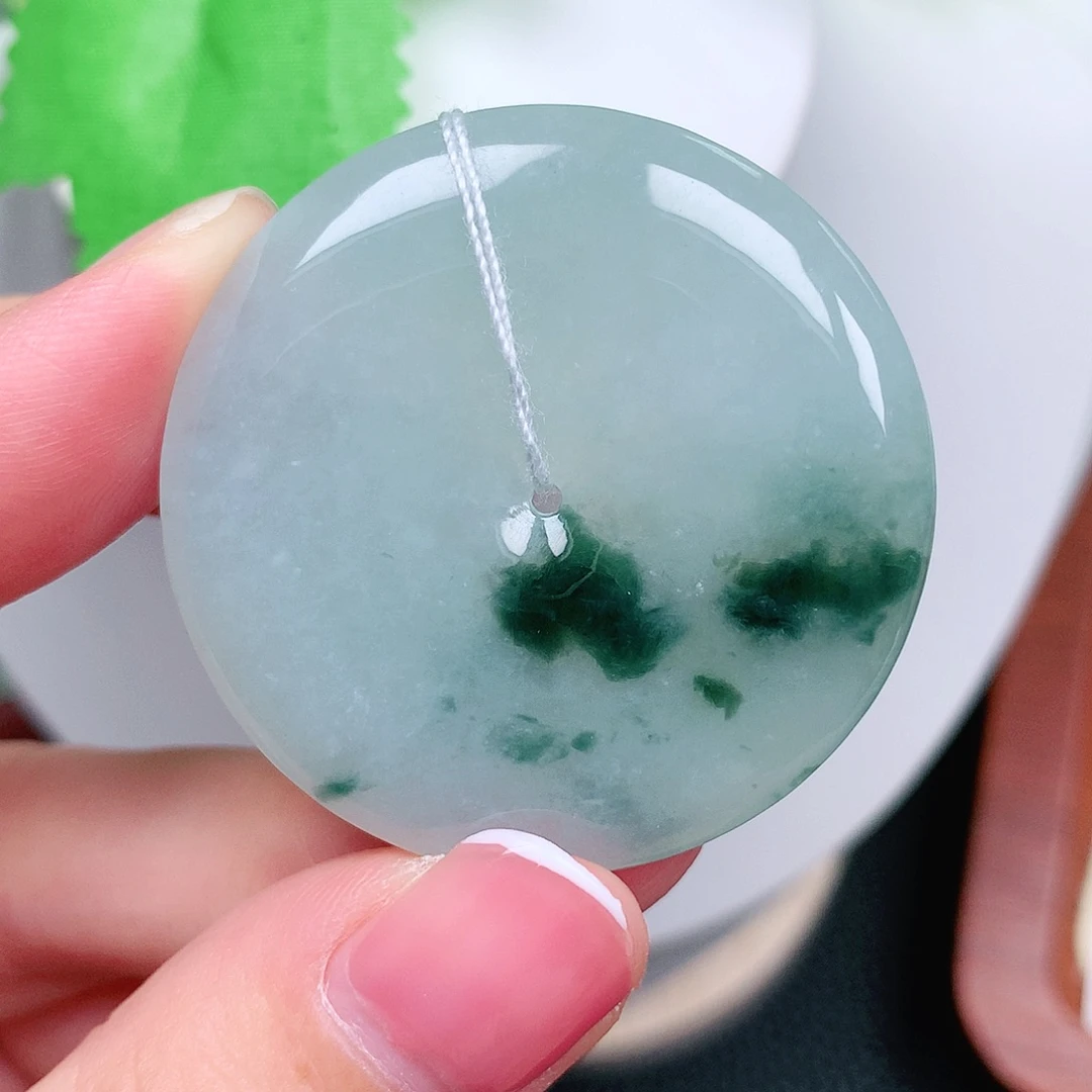 翡翠未镶嵌颈饰平安39.9-5.7