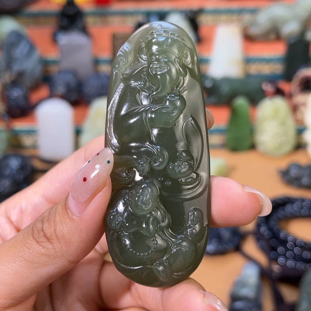 和田玉未镶嵌挂件