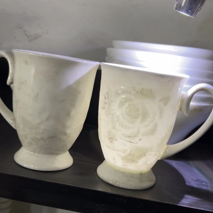 库存尾货骨瓷高角杯一对