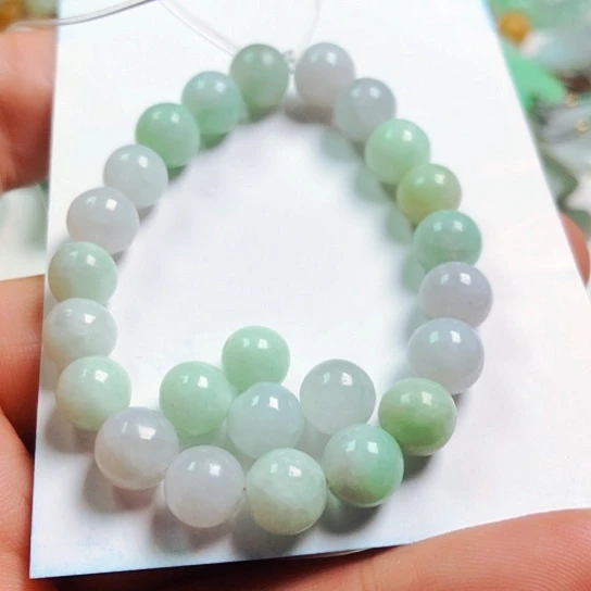 翡翠颈饰未镶嵌夏*藻珠子