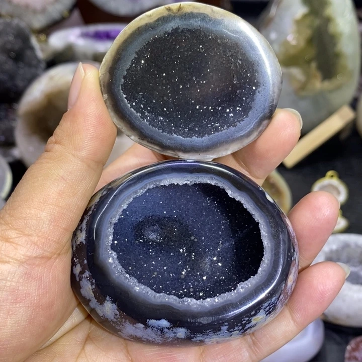 未镶嵌珠宝半成品水晶黑晶盆