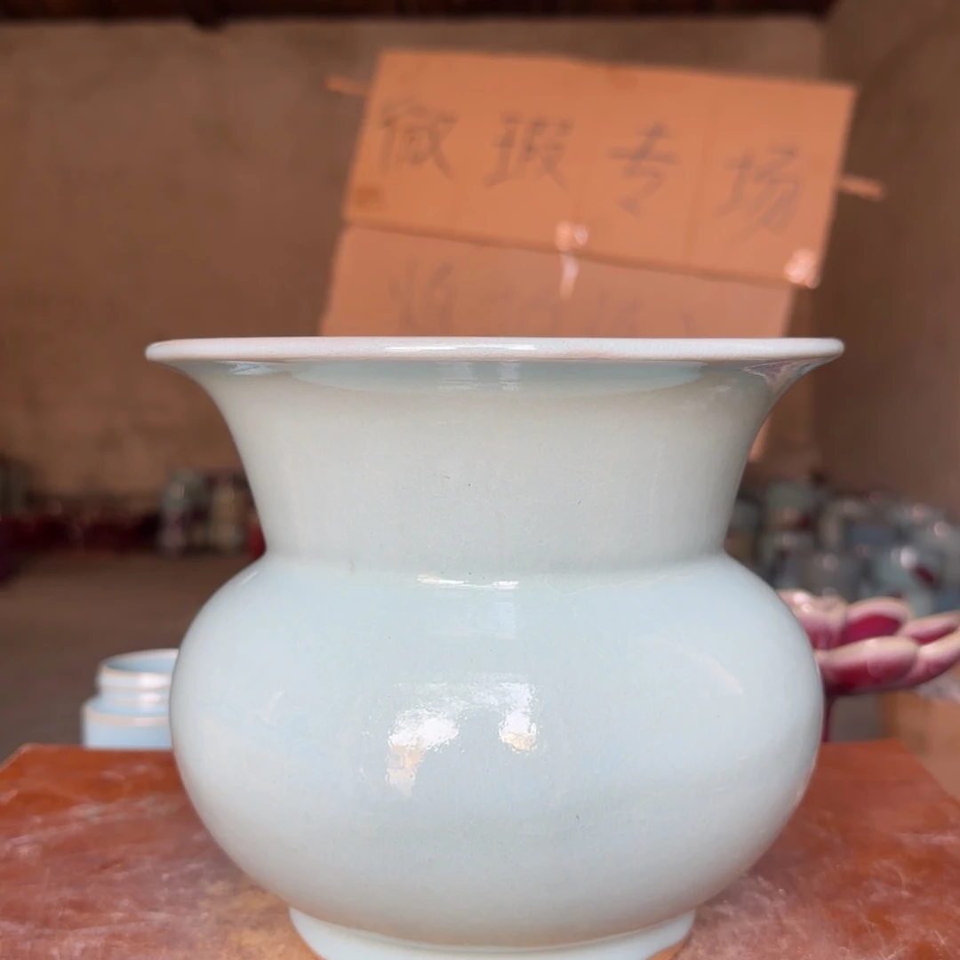 摆件郑家钧窑摆件微瑕