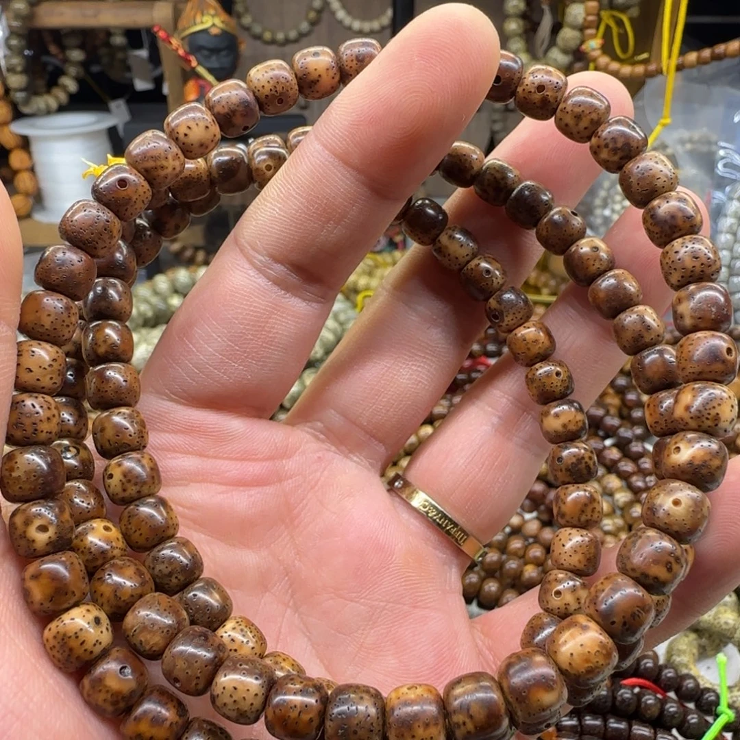 好***星月菩提吊坠8*7虎皮陈籽脖挂