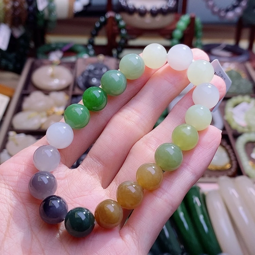 和田玉未镶嵌颈饰多宝手串10MM