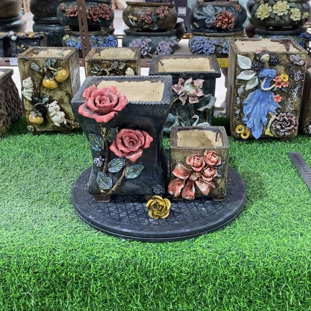 红陶无***席青藤花器多肉花盆