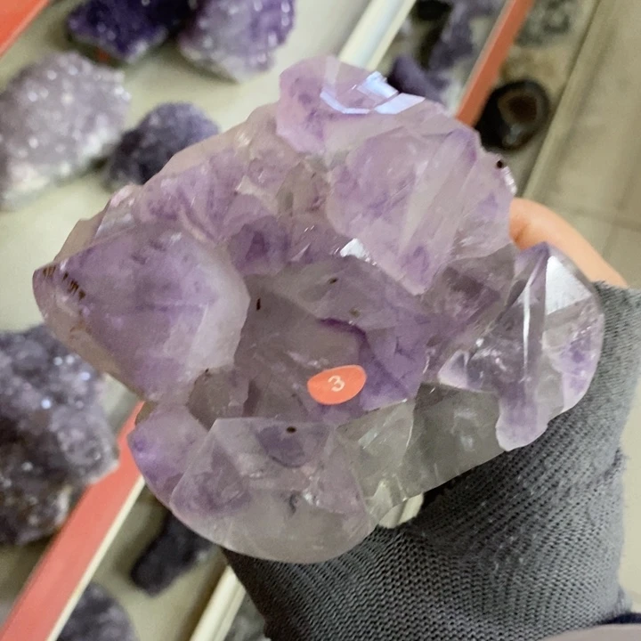 未镶嵌紫晶珠宝半成品