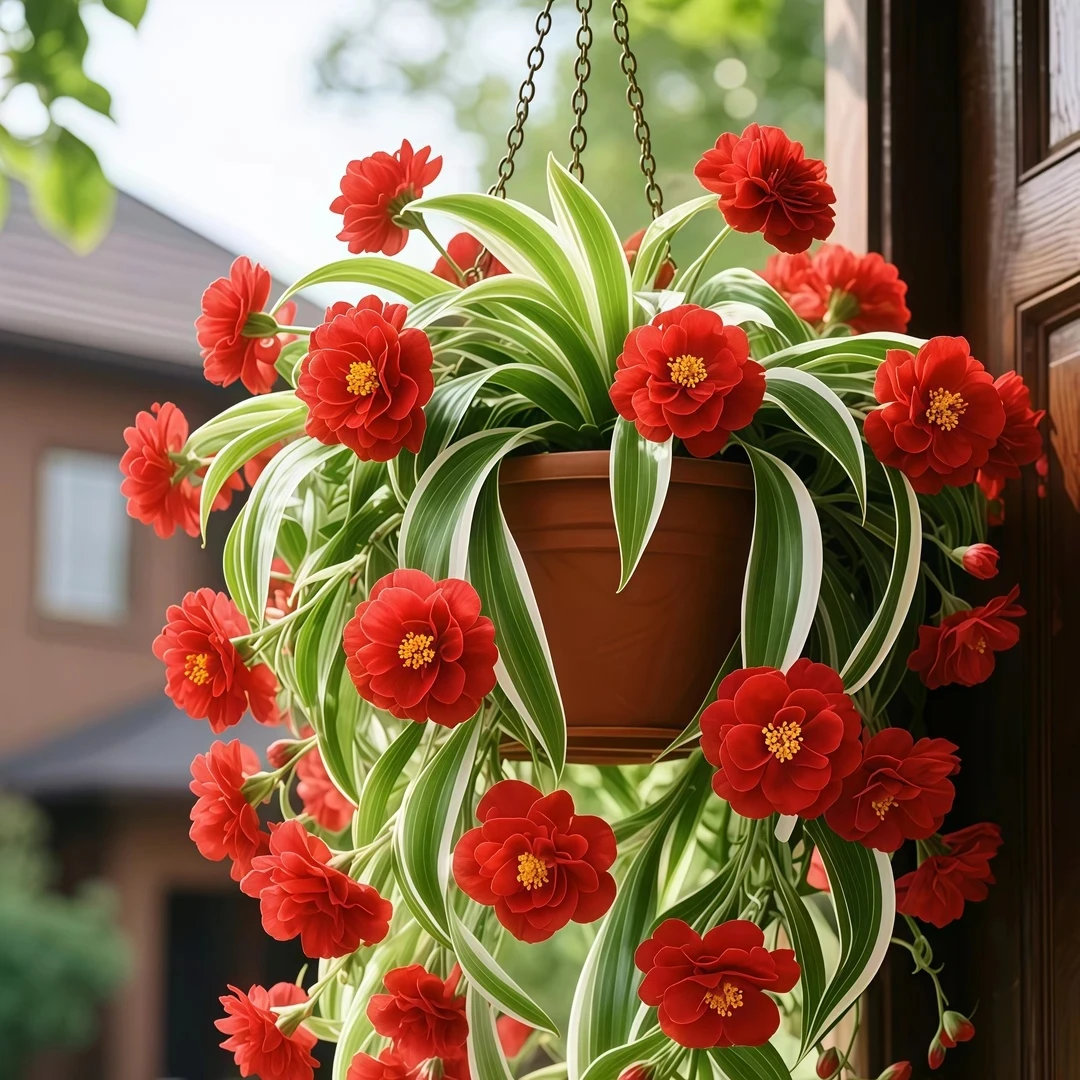 香水味金边大花香水吊兰四季开花新手好养耐寒耐热花卉绿植盆栽