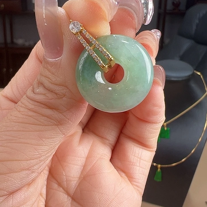 翡翠银S925镶嵌颈饰吊坠15