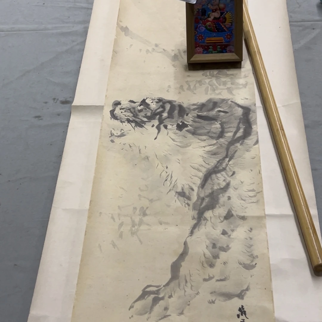 国画澄**意手绘临摹动物挂轴