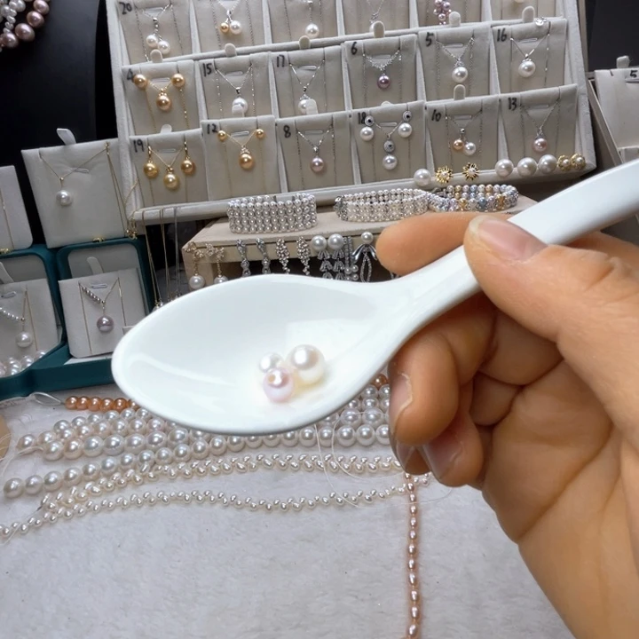 银S925镶嵌珍珠首饰淡水珍珠