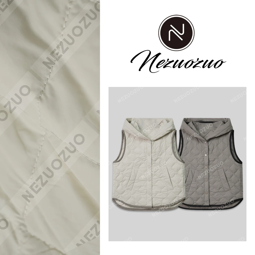 NEZUOZUO【BC马甲叠穿神器】90白鸭绒连帽羽绒服菱形格马甲背心