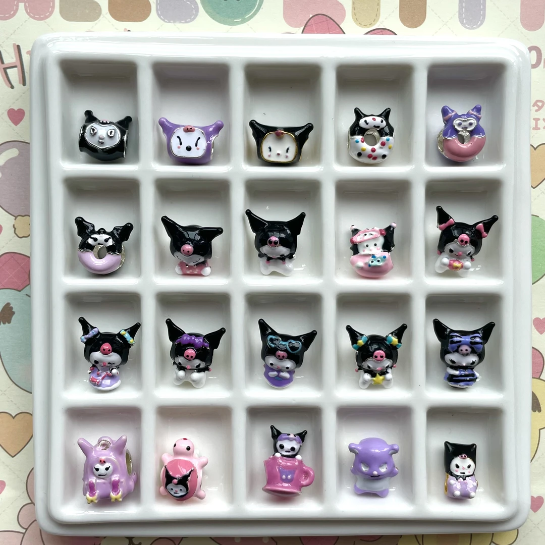 合金手链 库洛米三丽鸥手绘滴油卡通大孔beads手链串珠配饰