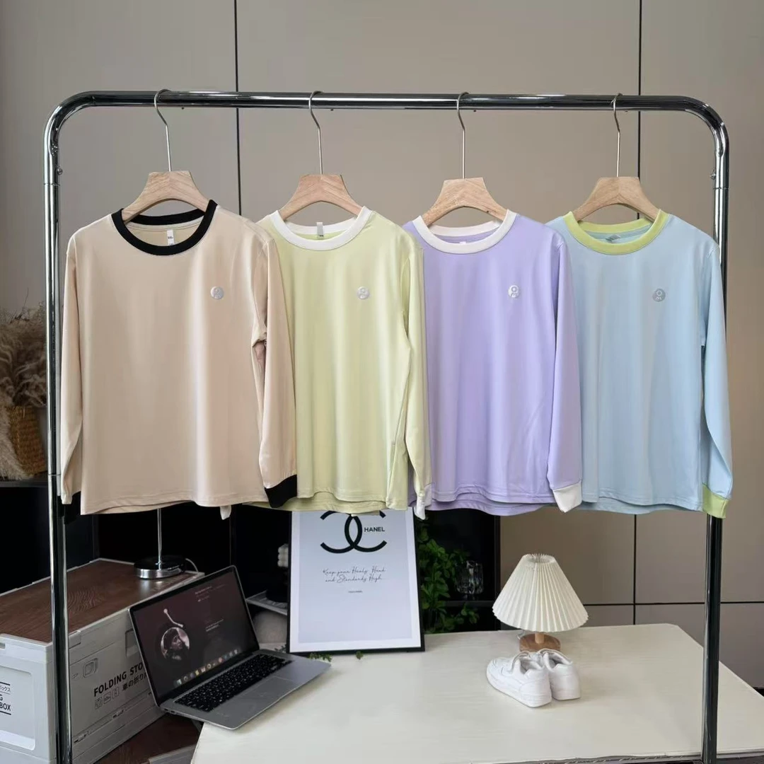 男女童T恤25春新款速干防晒高弹防风亲肤运动圆领长袖