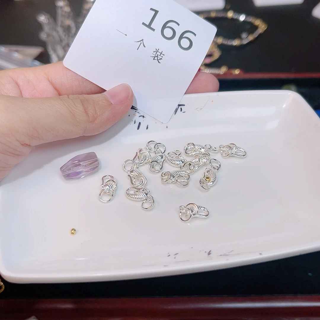 紫晶珠宝半成品银S925镶嵌166