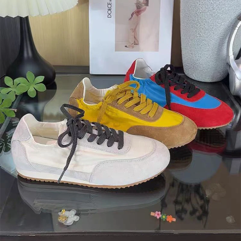 【一秒入夏】松糕底拼色德训鞋时尚休闲鞋夏季韩版透气平底日系学生