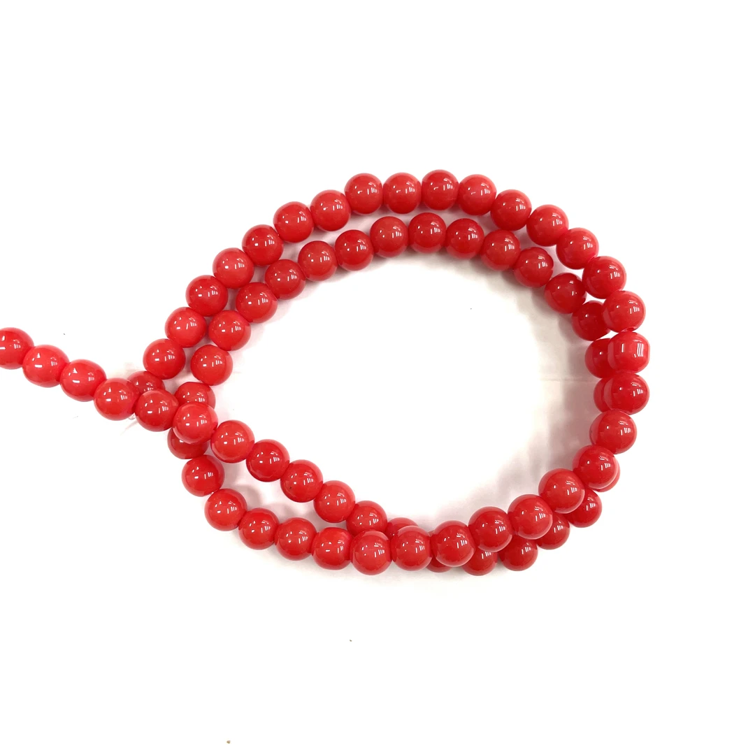 B159号6mm粉红色圆珠半成品链子