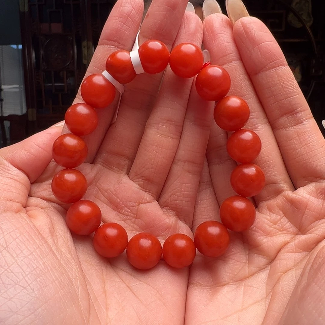 南红玛瑙手串未镶嵌XJ017。12mm