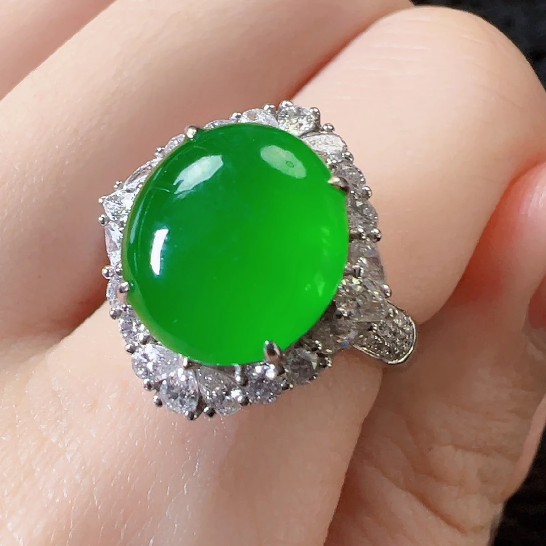 翡翠戒指18K金镶嵌【福利价】签收后24小时鉴赏期