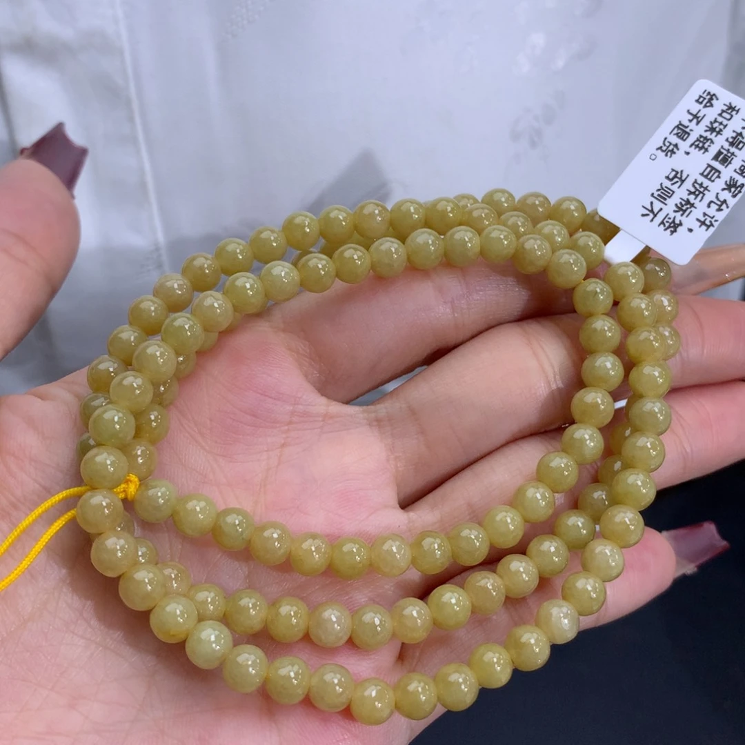 翡翠手链未镶嵌卡5.3鸡油黄项链