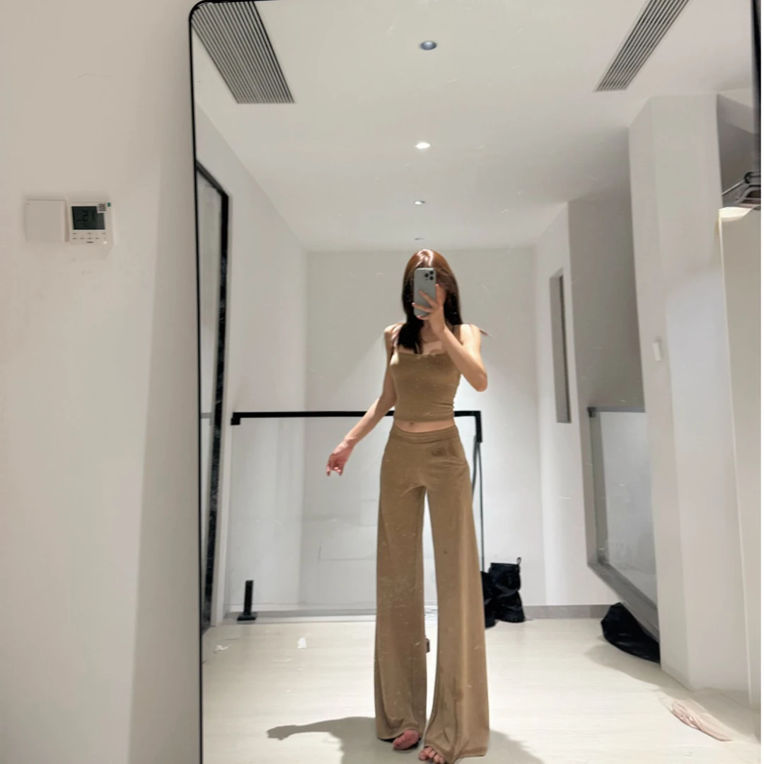 AzlzzlNd板栗可可/空气系列/挂脖吊带带胸垫/奶油垂感空气裤/