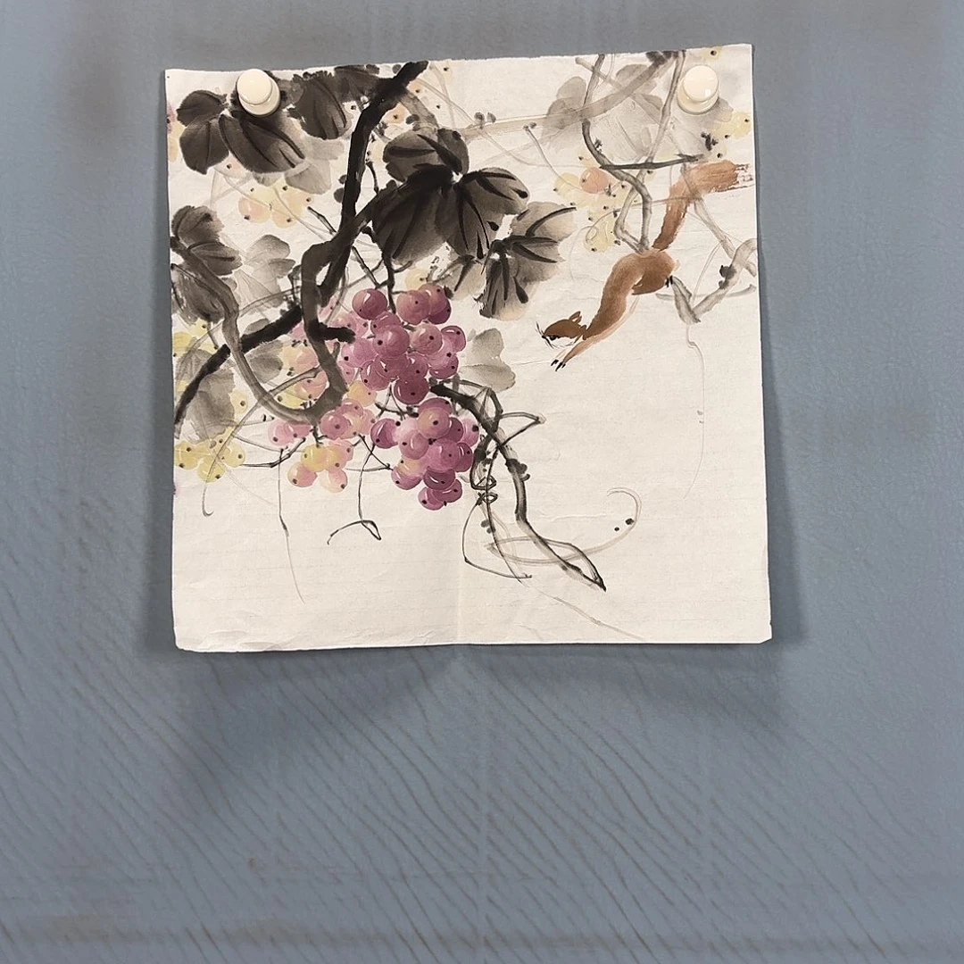 国画1214 牡丹图画师大