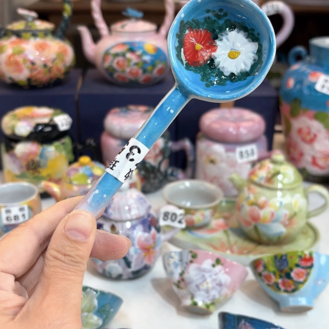 景德镇手绘高温釉下彩陶瓷茶具