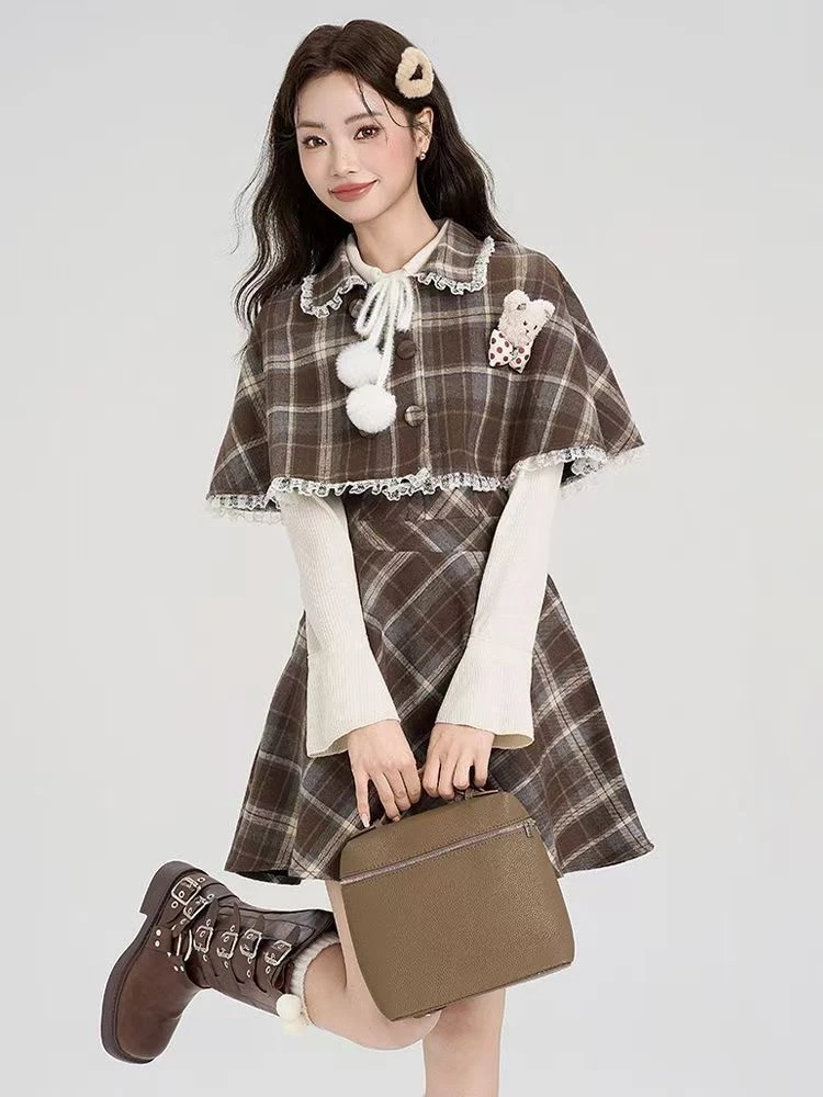 【团团女装】微胖大码女装学院风时尚套装jk短裙长裙大码套装