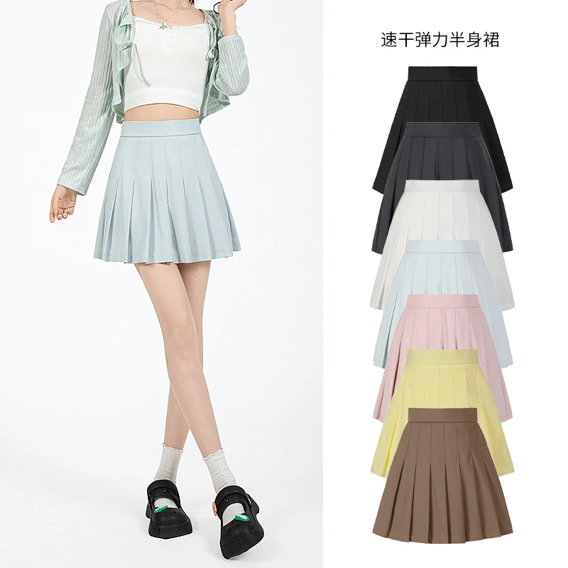 女款爆款速干抗皱口袋白色女款爆款百褶裙女款爆款2025新款