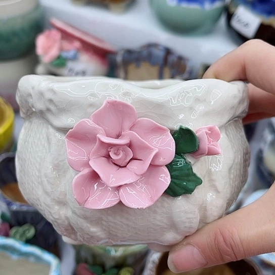 红陶多肉绿植陶瓷花盆