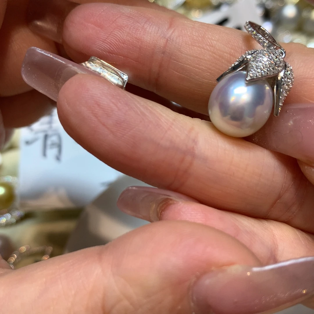 海水珍珠颈饰银S925镶嵌