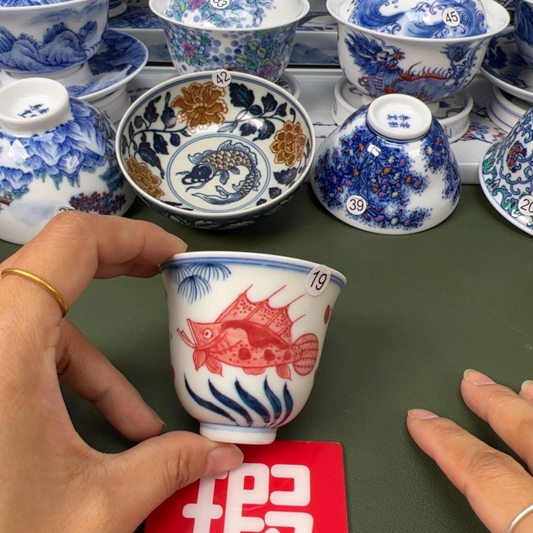 陶瓷景德镇纯手工纯手绘茶具木木19