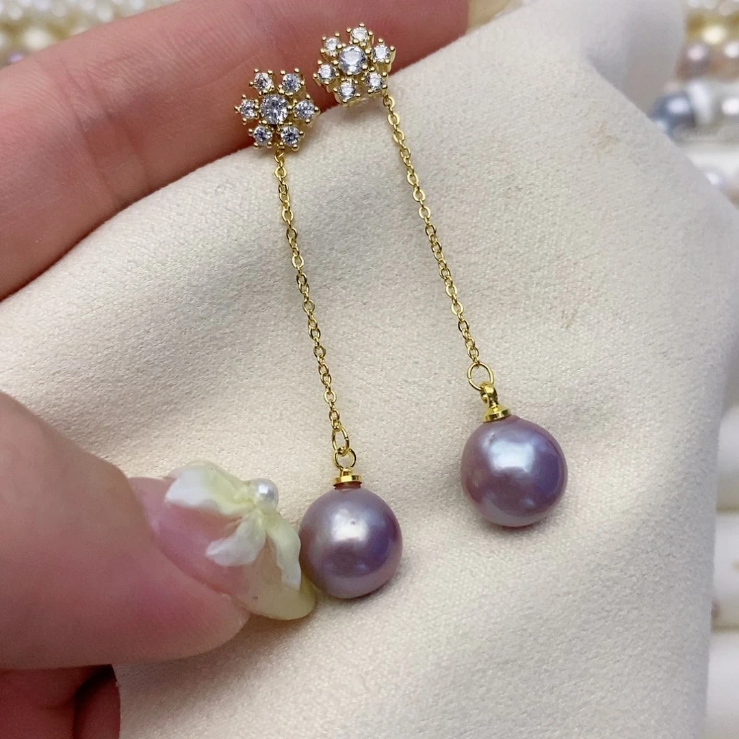 【闪购商品】银S925镶嵌淡水珍珠耳饰