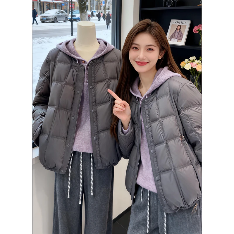 【奶芙静谧】2025冬季豆腐块纯色棉服加厚外套保暖上衣氛围感搭子
