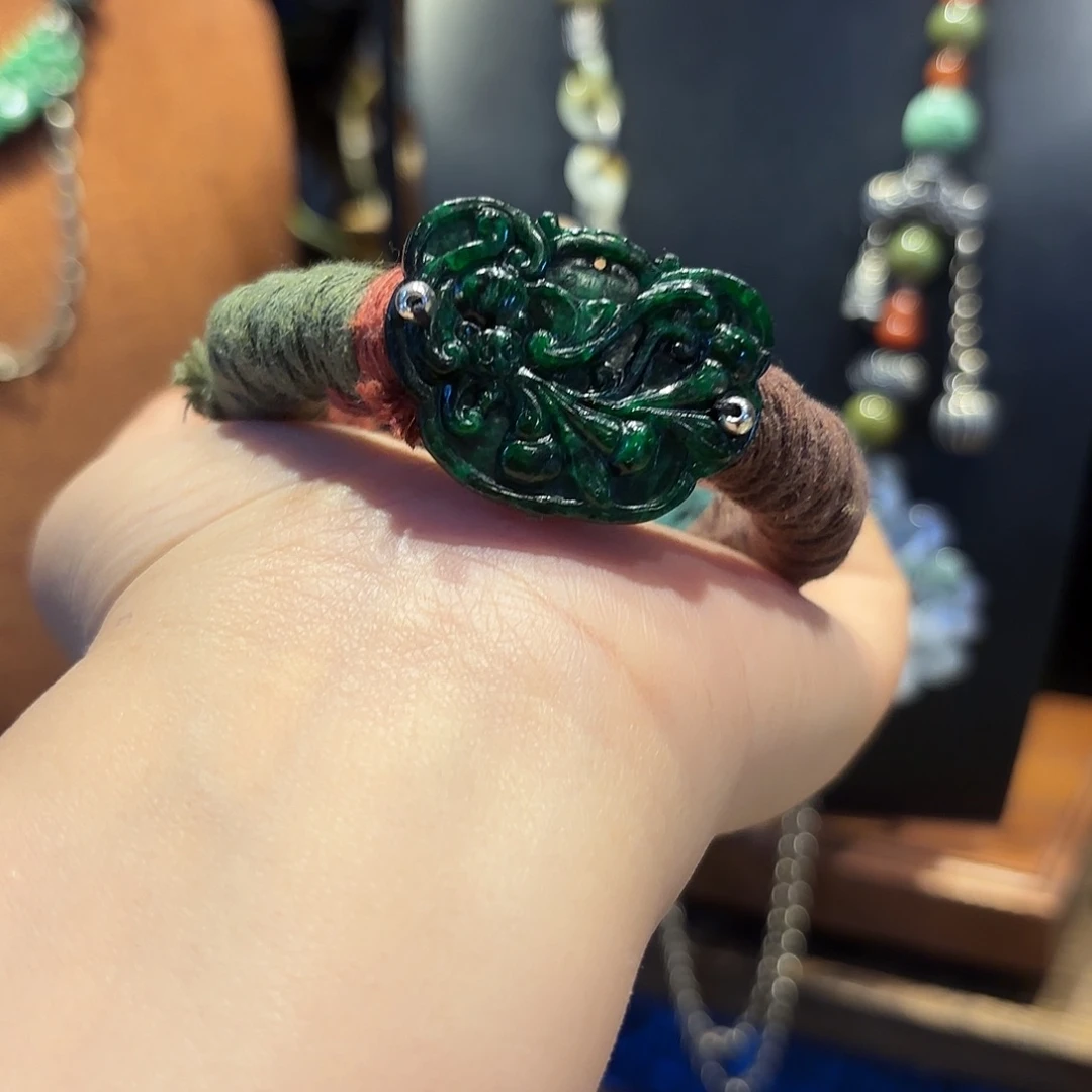 翡翠手链未镶嵌原创