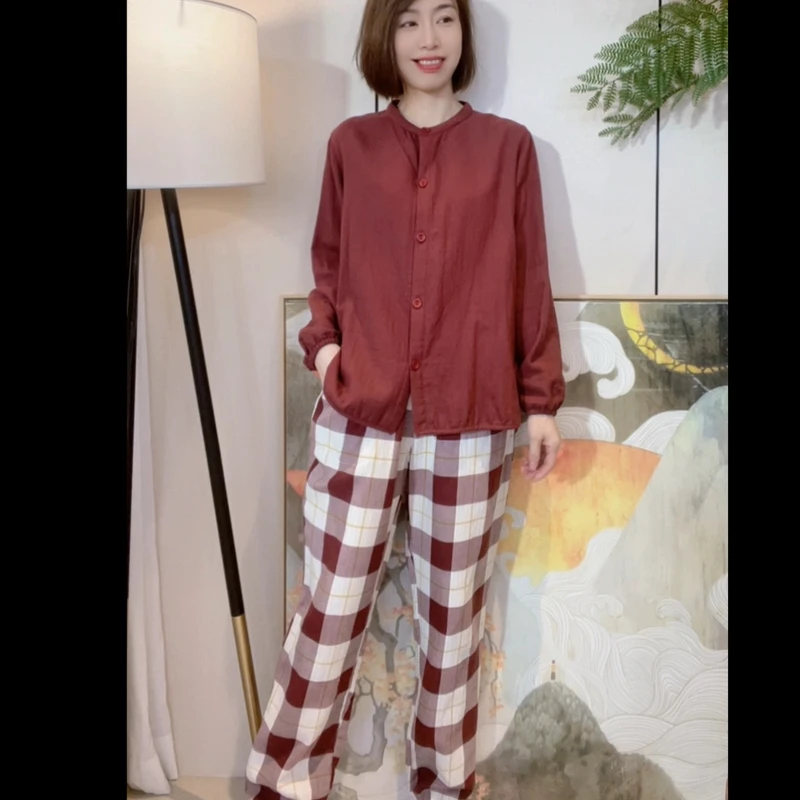 『新号开播 满减专区』春夏纯棉纱布睡衣家居服套装LZ2853/LZ2480