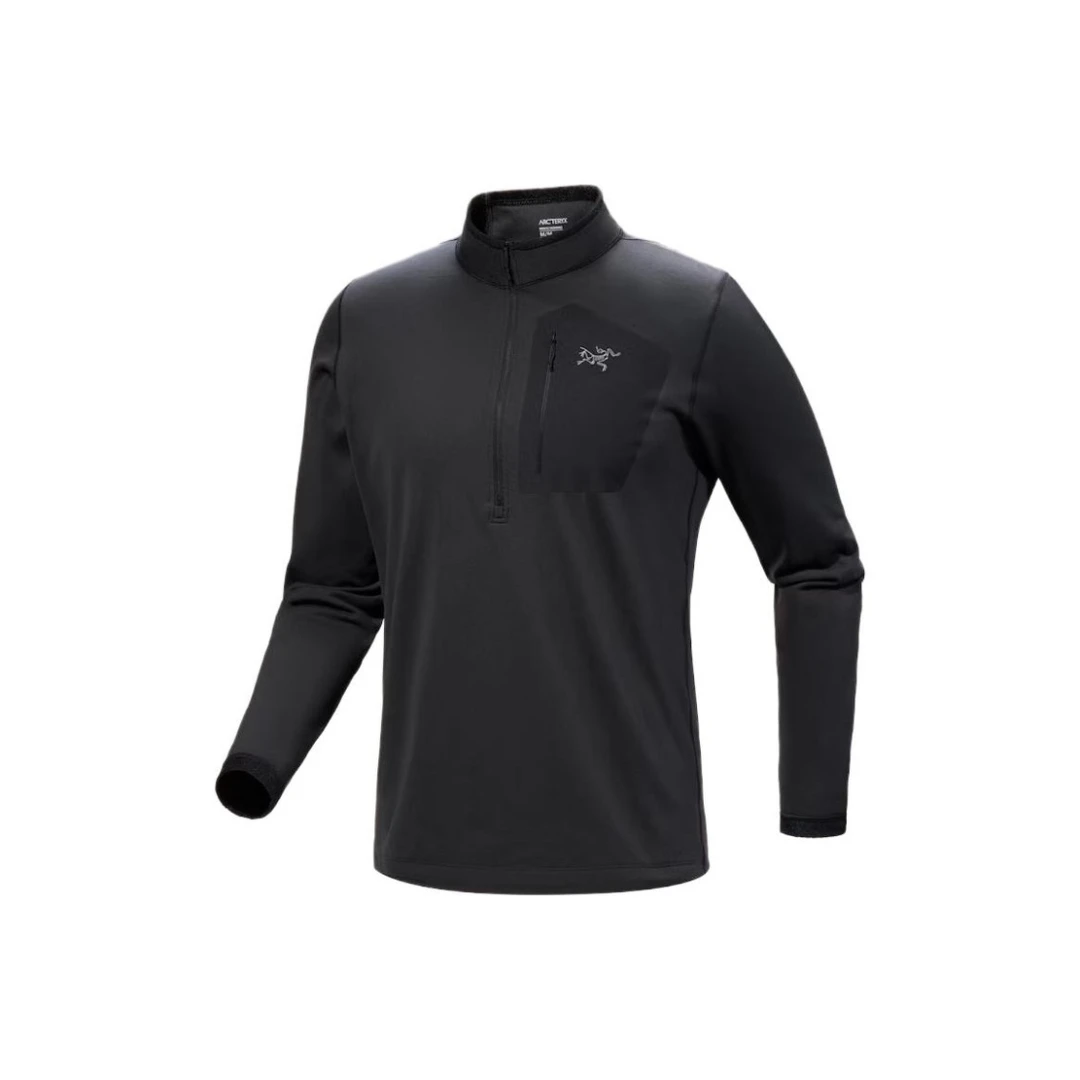ARC'TERYX/始祖鸟Rho SV Zip Neck-刺绣标立领半拉链长袖卫衣