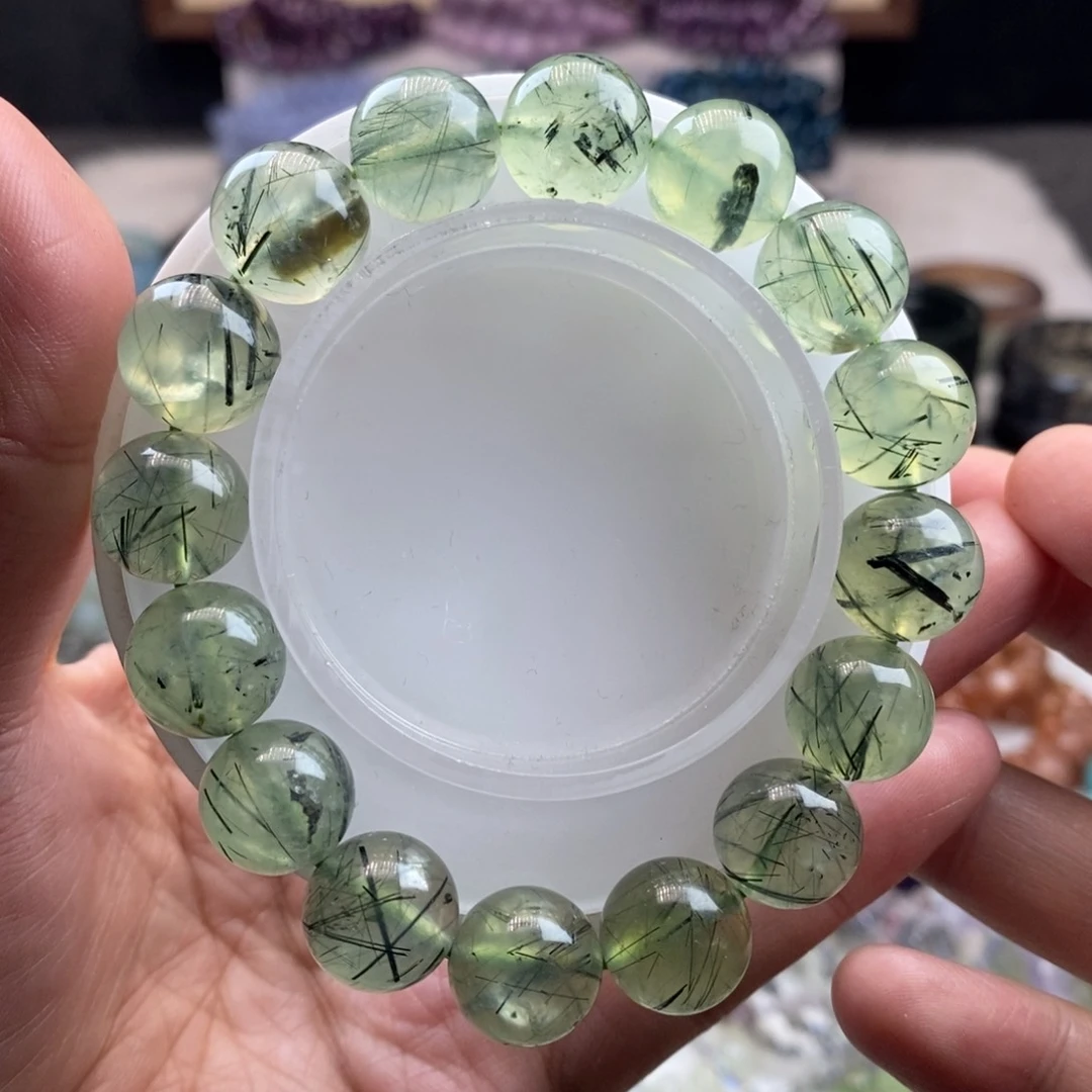 水晶手链未镶嵌天然葡萄石13.3mm 00000088