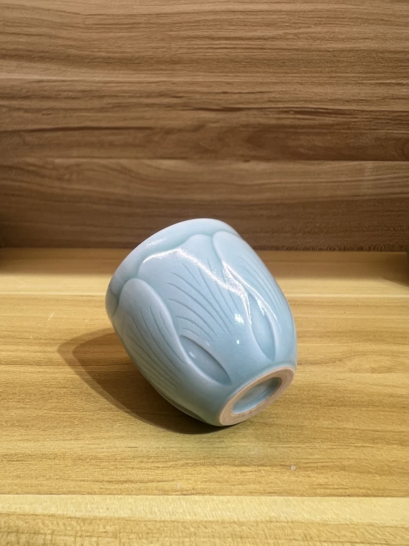 全品手工粉青银杏叶闻香杯