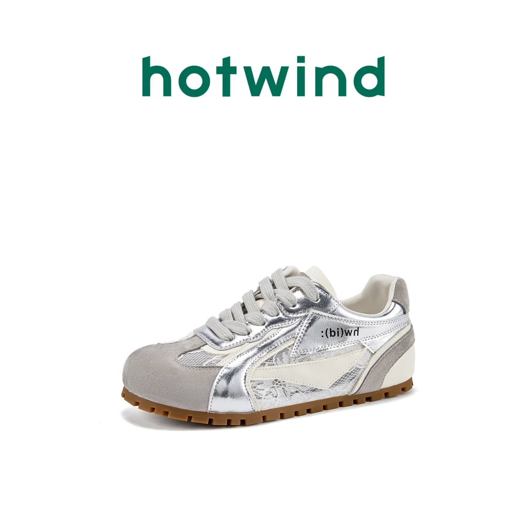 【星辰大海】热风2025复古潮流舒适软底休闲鞋女夏季新款撞色百搭德