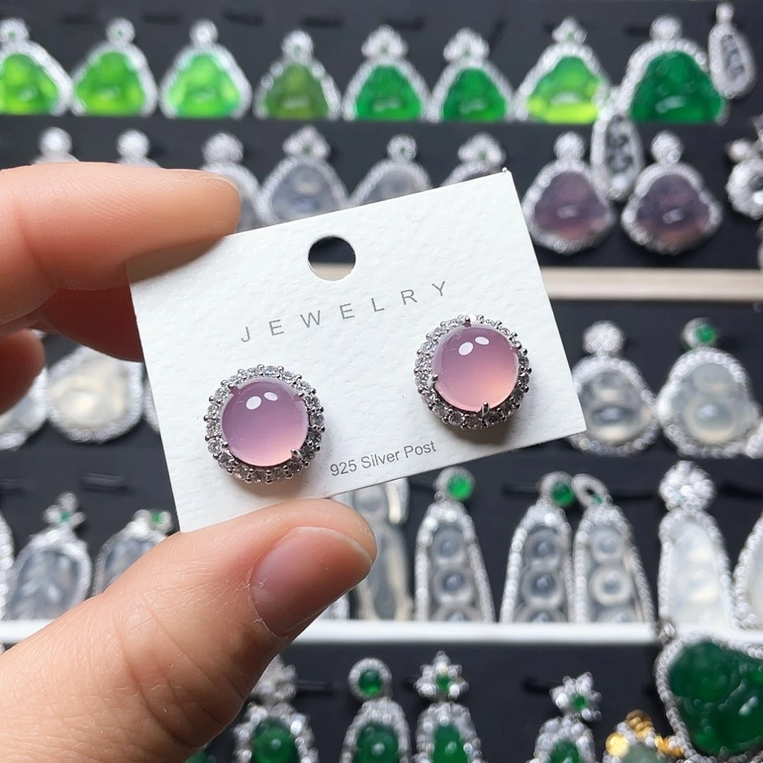 玛瑙/玉髓耳钉合金