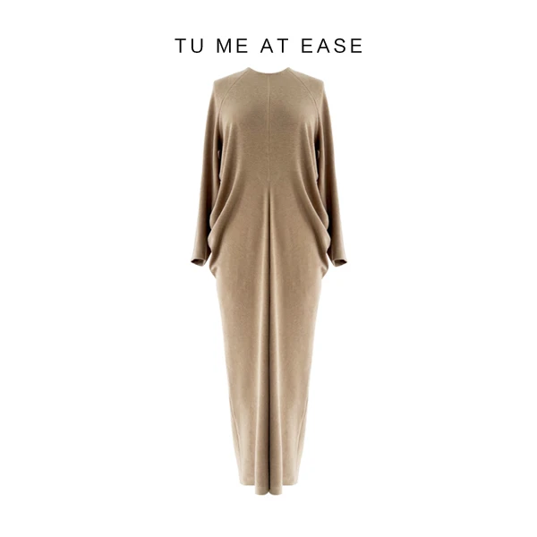 【TuwoZizai】圣地亚哥显瘦连衣裙秋冬必备优雅长裙显瘦显高不卡臀