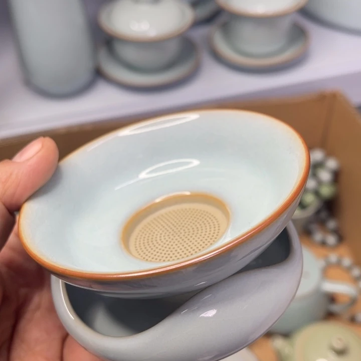 汝州原矿原釉微瑕茶漏