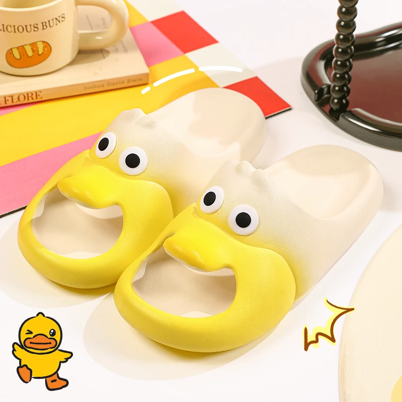 可爱卡通凉拖鞋EVA厚底踩屎感女士新款居家用室内防滑软底拖鞋男