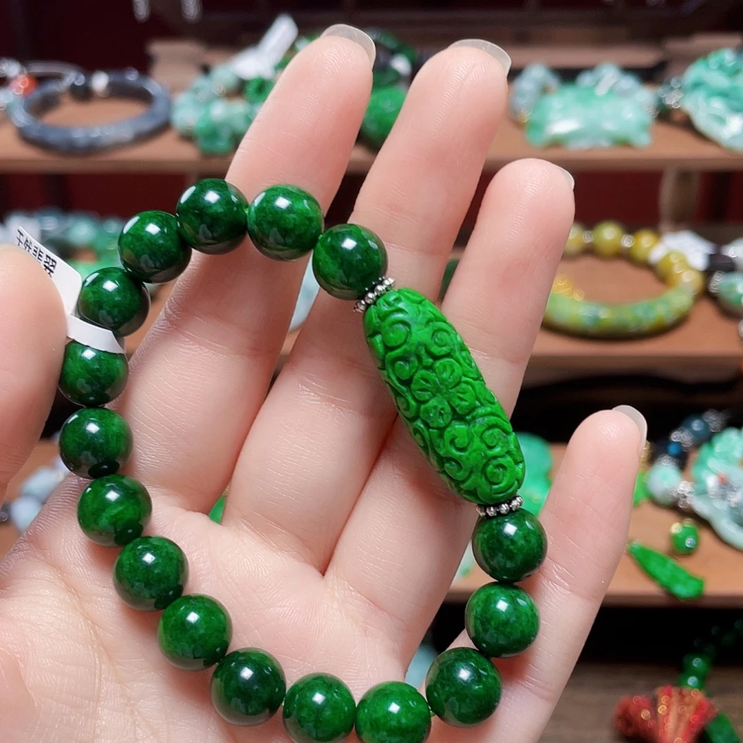 睛***空未镶嵌手链翡翠饰品
