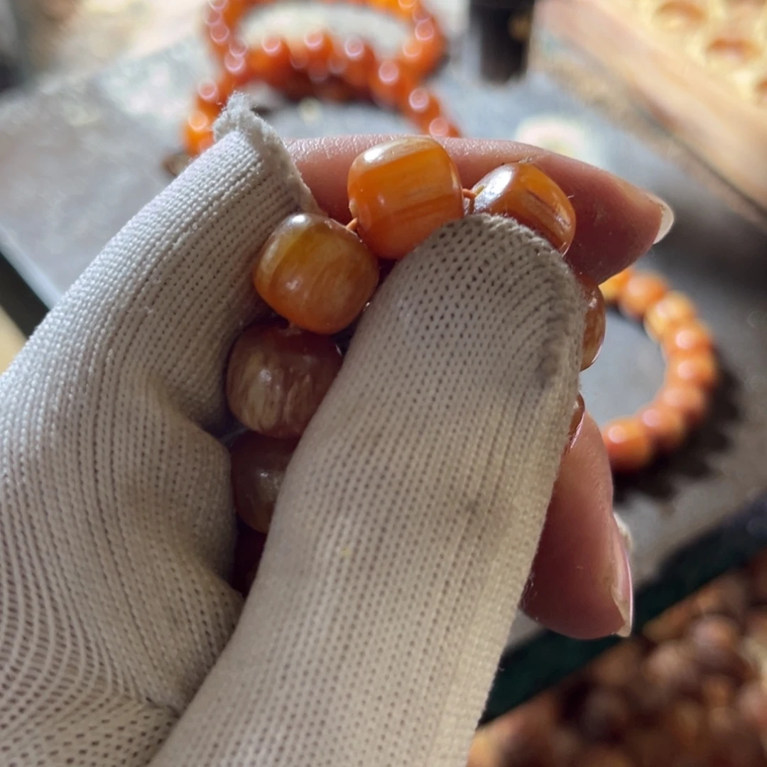 长***练松木（琥珀木）手串/手链➕3颗补差价，冰透